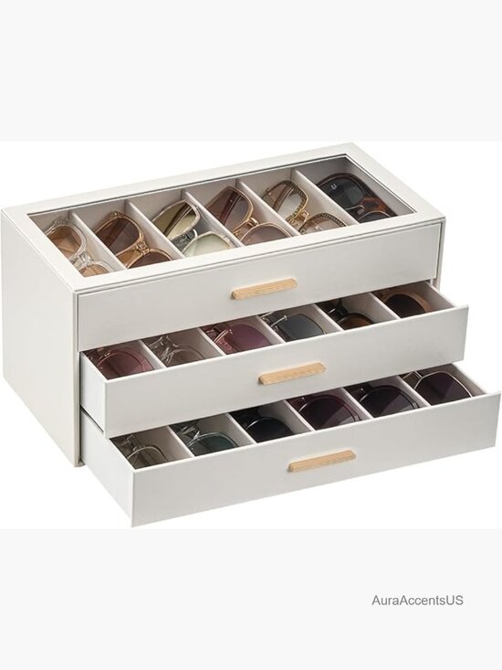 Sunglasses Storage Box with Clear Top Display Holder Case main image 6